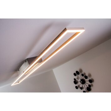 Paul Neuhaus Plafondlamp LED Staal geborsteld, 4-lichts