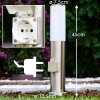 Caserta Staande lamp, Pad licht Roestvrijstalen kleur, Wit, 1-licht