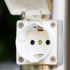 Caserta Staande lamp, Pad licht Roestvrijstalen kleur, Wit, 1-licht