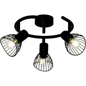 Brilliant Elhi Spot lamp spiraal Zwart, 3-lichts