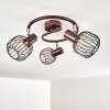 Cancun Plafondlamp Bruin, 3-lichts
