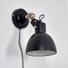 Tilton Wandlamp Nikkel mat, Zwart, 1-licht