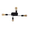 Lucide LESTER Plafondlamp Zwart, 4-lichts
