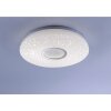 Leuchten-Direkt JONAS Plafondlamp LED Staal geborsteld, Wit, 1-licht, Afstandsbediening