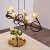 Hovslund Hanglamp Zwart-Goud, 6-lichts