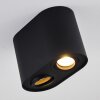 Quimper Plafondlamp Zwart, 2-lichts