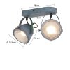Steinhauer Mexlite Plafondlamp Grijs, 2-lichts