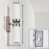 Sundborn Wandlamp Staal geborsteld, 2-lichts
