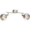 Globo ROMAN Plafond straler LED Nikkel mat, 2-lichts