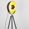 Maloy Staande lamp Chroom, Zwart, 1-licht