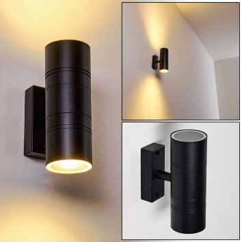 Froslev Buiten muurverlichting LED Zwart, 2-lichts