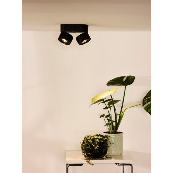 Lucide YUMIKO Plafond spot LED Zwart, 2-lichts