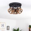 Haervej Wood Plafondlamp Hout licht, Zwart, 3-lichts