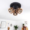 Haervej Wood Plafondlamp Hout licht, Zwart, 3-lichts