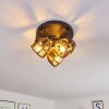 Haervej Wood Plafondlamp Hout licht, Zwart, 3-lichts