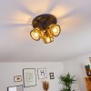 Haervej Wood Plafondlamp Hout licht, Zwart, 3-lichts