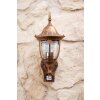 Ribadeo Buiten muurverlichting Bruin, Goud, 1-licht, Bewegingsmelder