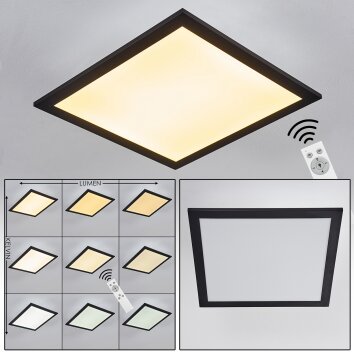 Essaouira Plafondlamp LED Zwart, 1-licht, Afstandsbediening