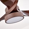 Doha plafondventilator LED Bruin, 1-licht, Afstandsbediening