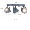 Steinhauer Mexlite Plafondlamp Grijs, 3-lichts