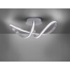 Leuchten-Direkt Ls-MELINDA Plafondlamp LED roestvrij staal, 1-licht, Afstandsbediening, Kleurwisselaar