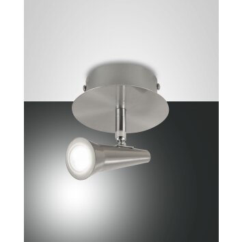 Fabas Luce Niko Plafondlamp LED Nikkel mat, 1-licht