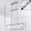 Bamenda Hanglamp Nikkel mat, 5-lichts