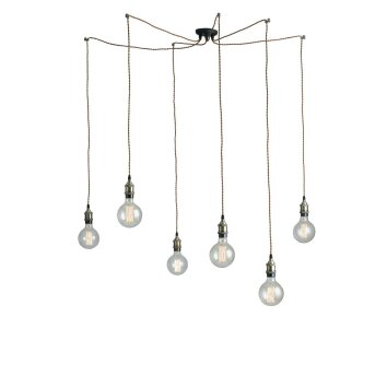 Lutec GROOVE Plafondlamp Bruin, 6-lichts