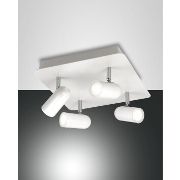 Fabas Luce Spotty Plafondlamp LED Wit, 4-lichts