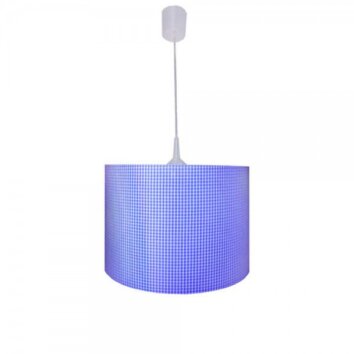 Waldi Vichy Hanglamp Blauw, 1-licht