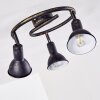 Polmak Plafondlamp Zwart-Goud, 3-lichts