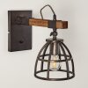 Haervej Wandlamp Hout donker, Zwart, 1-licht