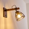 Haervej Wandlamp Hout donker, Zwart, 1-licht