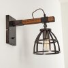 Haervej Wandlamp Hout donker, Zwart, 1-licht