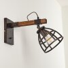 Haervej Wandlamp Hout donker, Zwart, 1-licht