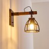 Haervej Wandlamp Hout donker, Zwart, 1-licht