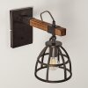 Haervej Wandlamp Hout donker, Zwart, 1-licht