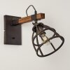 Haervej Wandlamp Hout donker, Zwart, 1-licht