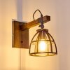Haervej Wandlamp Hout donker, Zwart, 1-licht