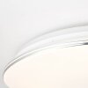 Brilliant Edna Plafondlamp LED Chroom, 1-licht, Afstandsbediening, Kleurwisselaar