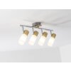 Brilliant Babsan Plafond spot Hout donker, Wit, 4-lichts