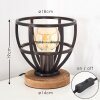 Haervej Tafellamp Hout licht, Zwart, 1-licht