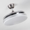 Bendigo plafondventilator LED Chroom, 1-licht