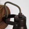 Skodsbol Muurlamp Hout donker, Zwart, 1-licht