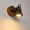 Skodsbol Muurlamp Hout donker, Zwart, 1-licht