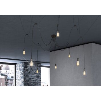 Globo MARACANA Hanger Zwart, 8-lichts