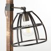 Brilliant Matrix Staande lamp Hout donker, Zwart, 1-licht