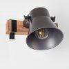 Skodsbol Wandlamp Hout donker, Staal geborsteld, 1-licht