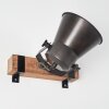 Skodsbol Wandlamp Hout donker, Staal geborsteld, 1-licht