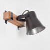 Skodsbol Wandlamp Hout donker, Staal geborsteld, 1-licht